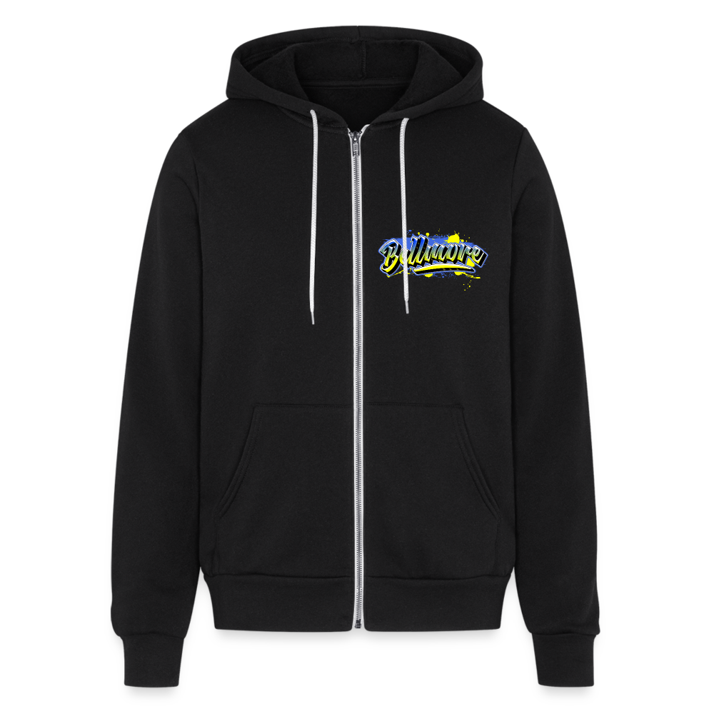 Bella + Canvas Unisex Full Zip Hoodie - black