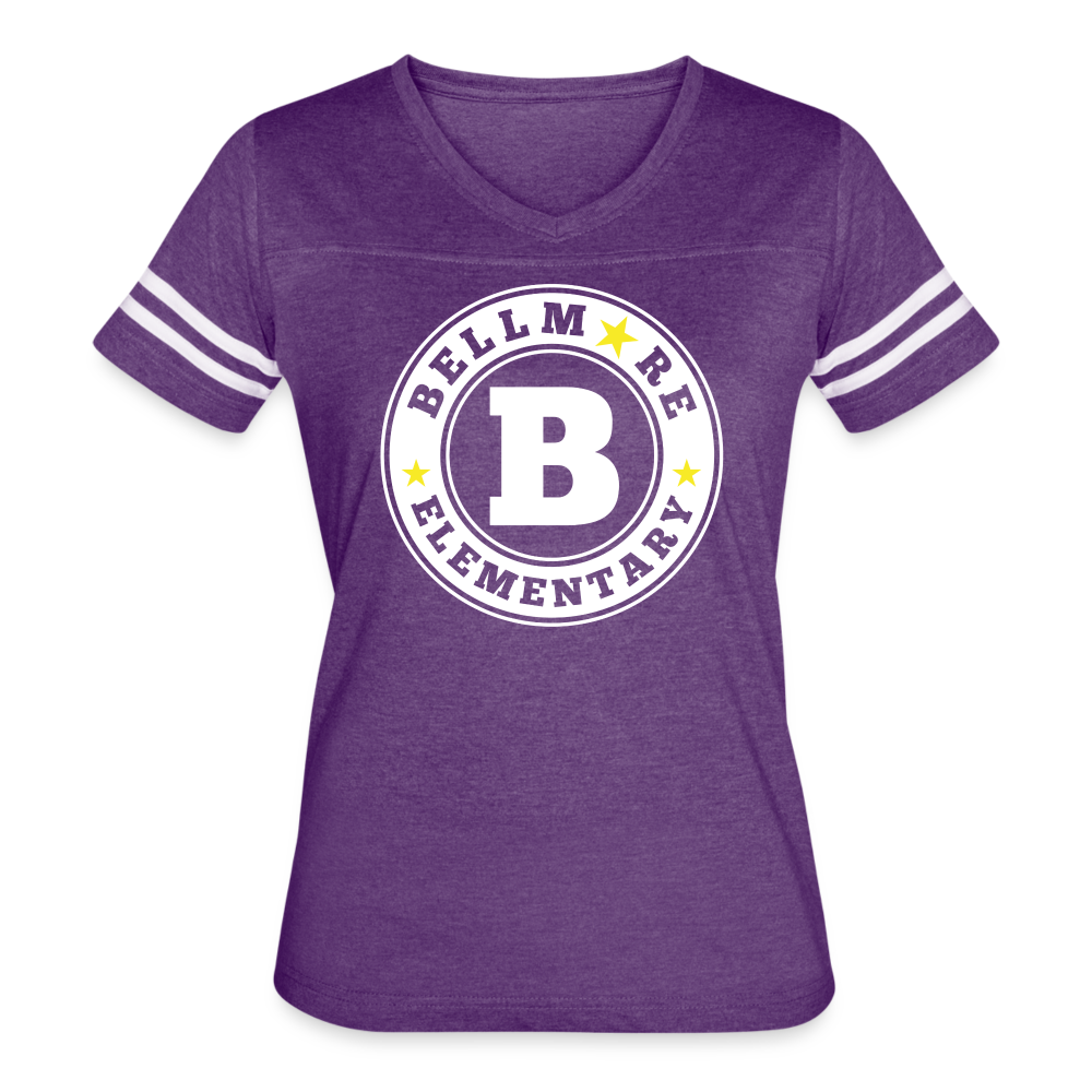 Women’s Vintage Sport T-Shirt - vintage purple/white