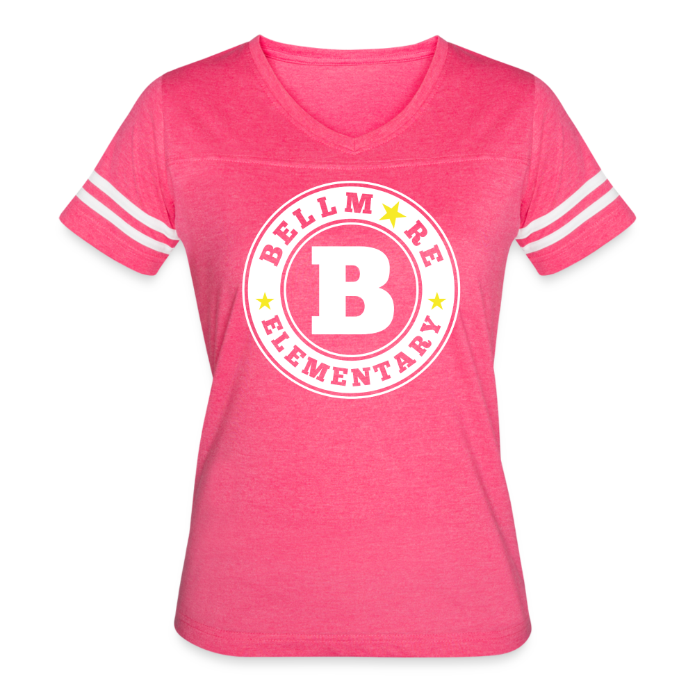 Women’s Vintage Sport T-Shirt - vintage pink/white