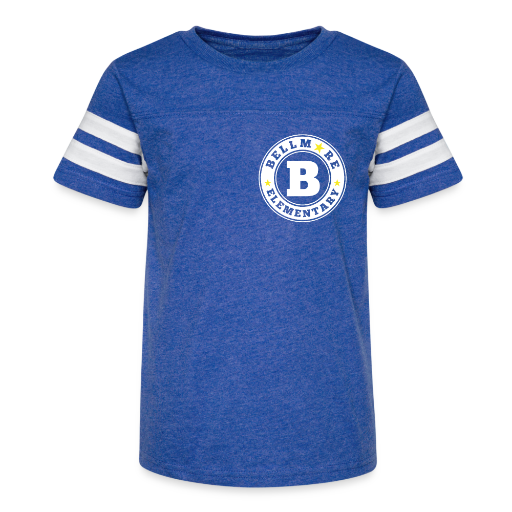 Kid's Football Tee - vintage royal/white